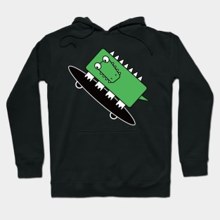 alligator on the skateboard Hoodie